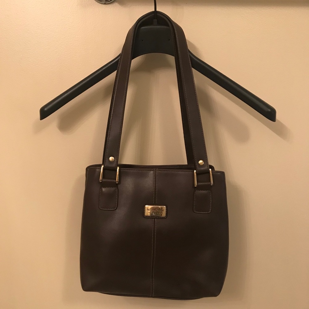 Mondani New York Brown Simulated Leather Handbag